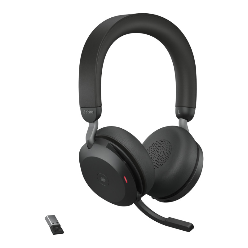 Jabra Evolve2 75 Auricular stereo versión MS con cancelación de ruido activa dongle USBA indicador de ocupado Busylight27599999999 image 4