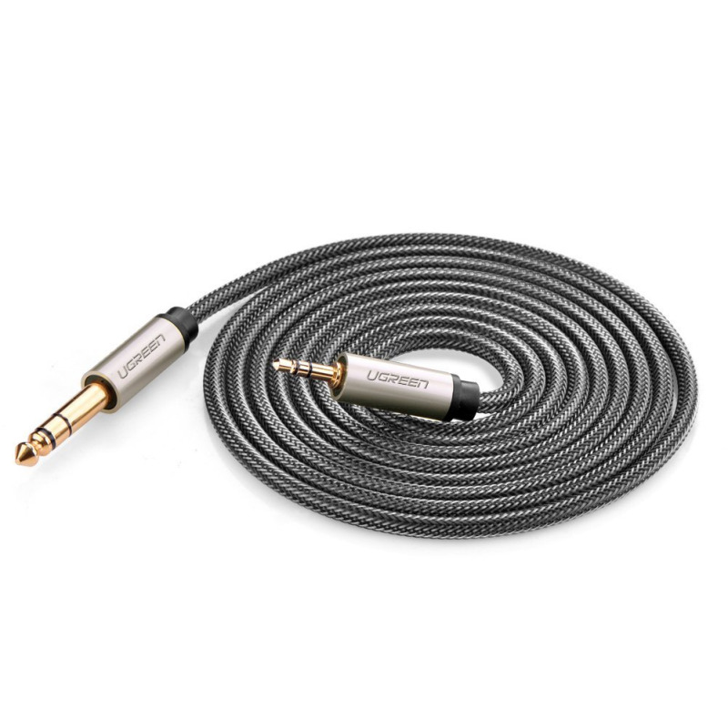 Cable Audio Estéreo 35mm 1/8 TRS a 635mm 1/4 TS / 1 Metro / Audio de HiFi / Trenza de Nylon / Blindaje Múltiple / Caja de Aleación Zinc / Núcleo de Cobre Puro / Compatibilidad Universal image 4