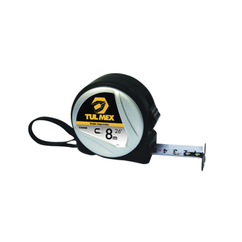 Flexómetro MagnéticoCinta de Medir de 8 metros Graduada por Ambos Lados Con Botón de Freno image 3