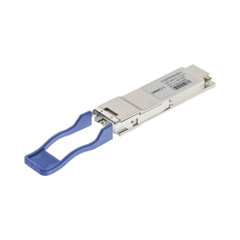 Transceptor Óptico QSFP28 MiniGbic / Monomodo 1310 nm / 100 Gbps / 100GBASELR4 / Conectores LC/UPC Dúplex / DDM / Hasta 10 km