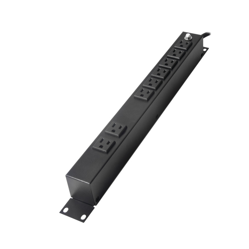 Tomacorriente Horizontal PDU de 8 Contactos NEMA 515R Rack 19 1UR Voltaje Entrada/Salida 120Vca/15A