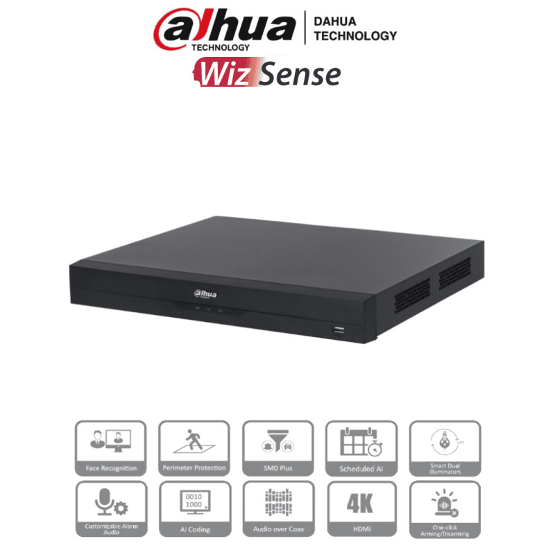 DAHUA XVR5232AN-4KL-I3 - DVR de 32 Canales 4k/ 8 Megapixeles/ WizSense/ Con IA/ 6 Canales de Reconocimiento Facial/ H.265+/ Hasta 32 Canales IP/ Codificación IA/ SMD Plus/ 2 Bahías de Discos Duros/ Funciones IoT&POS/ #LoNuevo image 2