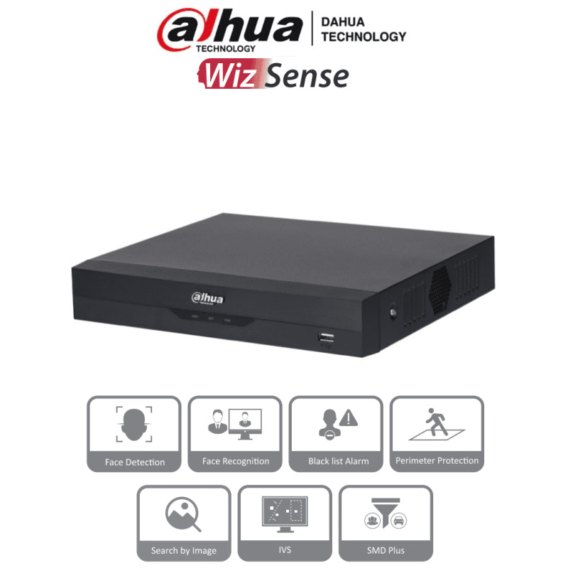 DAHUA NVR2116HS-I2 - NVR de 8 Megapixeles/ 4k/ 16 Canales IP/ WizSense/ Con IA/ Rendimiento de 144 Mbps/ Smart H.265+/ 1 Ch de Reconocimiento Facial o 1 Canal de Protección Perimetral o 4 Canales de SMD/ 1 Puerto SATA 10 TB/ HDMI&VGA/ Onvif/ #LoNuevo image 2