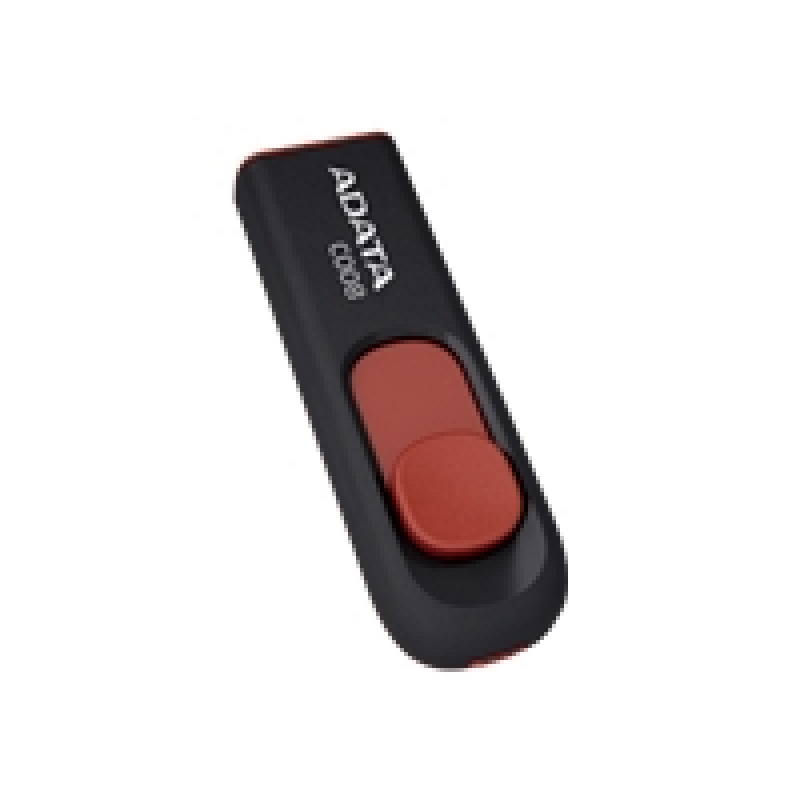 MEMORIA ADATA 32GB USB 2.0 C008 RETRACTIL NEGRO-ROJO (AC008-32G-RKD)