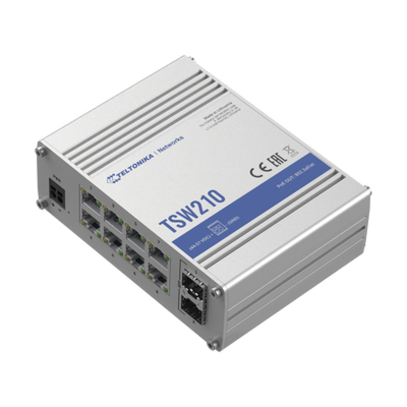 Switch Industrial NoAdministrable 8 puertos Gigabit 2 SFP 1G