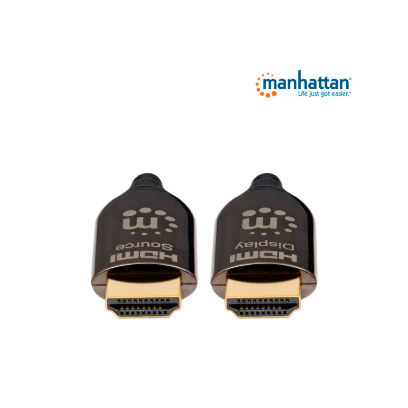 MANHATTAN 355445 - Cable HDMI Optico Activo Plenum de 50 Metros/ Resolución 4K@60Hz/ Soporta 3D y Canal Ethernet/ HDMI Macho a Macho/ Soporta Canal de Retorno de Audio (ARC)/ Admite Imagenes HDR/  image 6