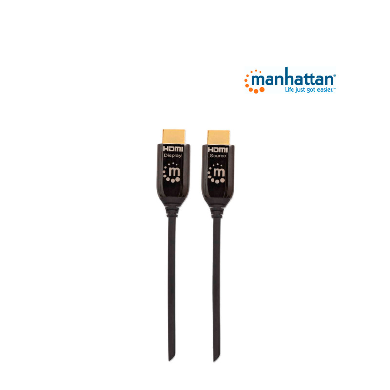MANHATTAN 355445 - Cable HDMI Optico Activo Plenum de 50 Metros/ Resolución 4K@60Hz/ Soporta 3D y Canal Ethernet/ HDMI Macho a Macho/ Soporta Canal de Retorno de Audio (ARC)/ Admite Imagenes HDR/  image 8