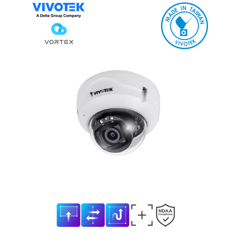 VIVOTEK FD839-EHTV - Camara IP VORTEX Essencial Series Domo Exterior 5 Megapixeles, Lente Varifocal 2.8 - 10mm, Microfono Integrado, IR 30 mts, WDR Pro, IP66, IK10, NDAA, Almacenamiento Interno 256GB image 2