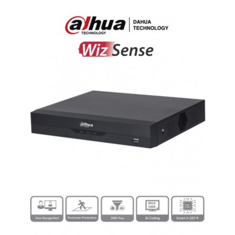 DAHUA DH-XVR5116HS-I3 - DVR 16 Canales 5 Megapixeles Lite/ WizSense/ H.265+/ 16 Ch HDCVI +8 IP/ Hasta 24 Canales IP/ 2 Canales de Reconocimiento Facial/ SMD Plus/ Protección Perimetral/ 1 Sata/ Soporta CVI/AHD/TVI/ CVBS e IP/ IoT&POS/ image 3