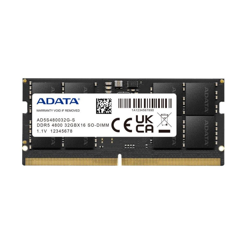 MEMORIA ADATA SODIMM DDR5 32GB PC5-38400 4800MHZ CL40 260PIN 1.1V LAPTOP/AIO/MINI PCS (AD5S480032G-S) image 2