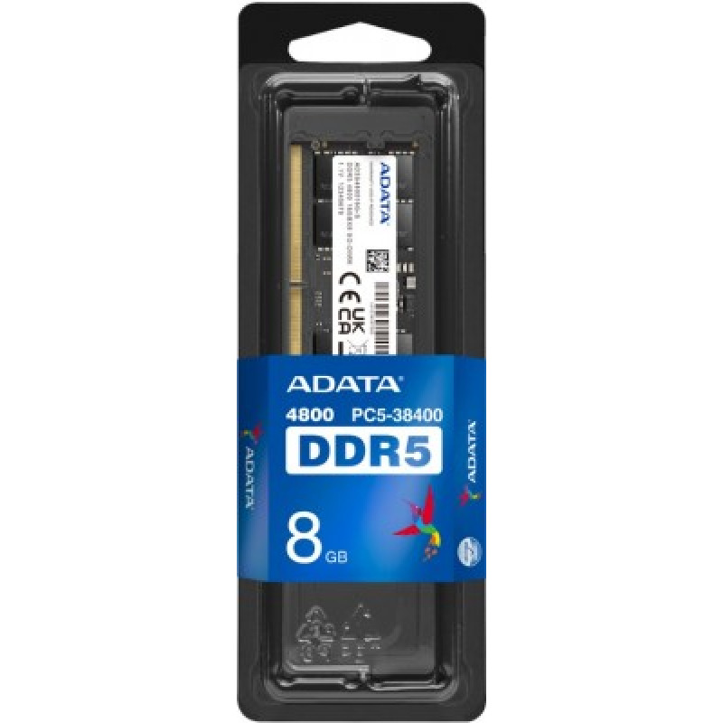 MEMORIA ADATA SODIMM DDR5 8GB PC5-38400 4800MHZ CL40 260PIN 1.1V LAPTOP/AIO/MINI PCS (AD5S48008G-S) image 2