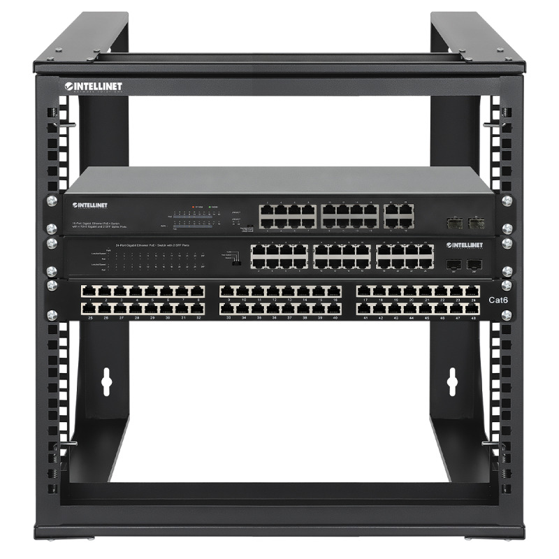 RACK ABIERTO DE 19 INTELLINET PARA MONTAJE EN PARED, 2 POSTES, 9U image 14