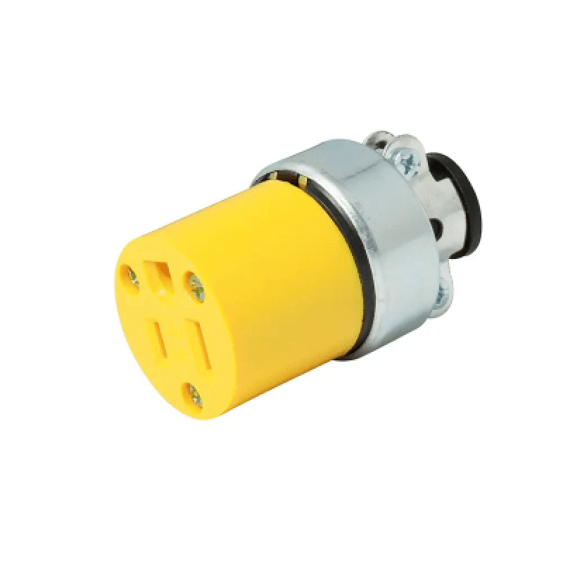 Contacto Blindado Aterrizado / 15 A 125 V / 50/60 Hz / ABS/ Metal / Color Amarillo