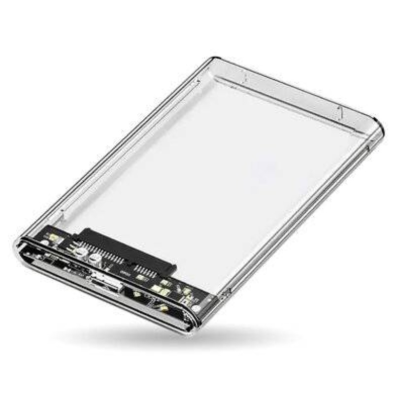 GABINETE GLASS PARA DISCO DURO SSD SATA I/II/III 2.5" USB V3.0 image 2