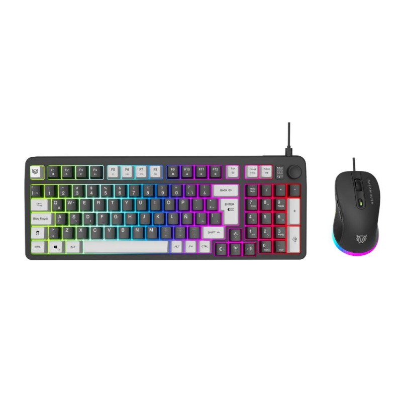 KIT GAMER BALAM RUSH SQUAD CONQUEST KG515 /  TECLADO - MOUSE / ALAMBRICO / ILUMINACION RGB / ANTI-GHOSTING / MULTIMEDIA / 97 TECLAS / ESPAÑOL / WIN / 7200 DPI AJUSTABLE / OPTICO / NEGRO / BR-940443