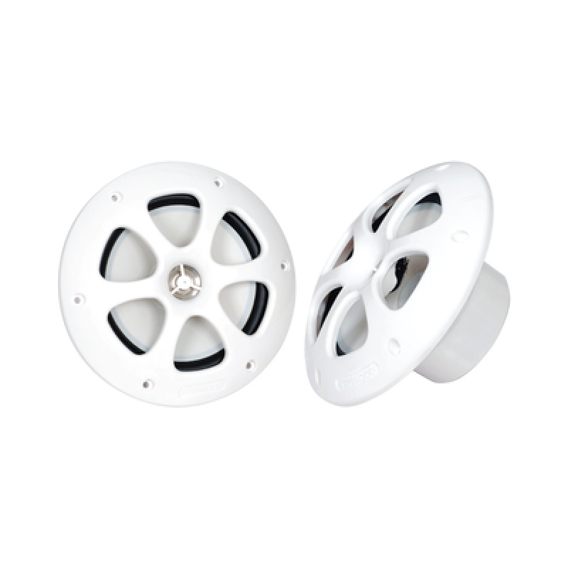 Par de altavoces fabricado en grado marinos en color blanco de 65  de 100 W de entrada máxima