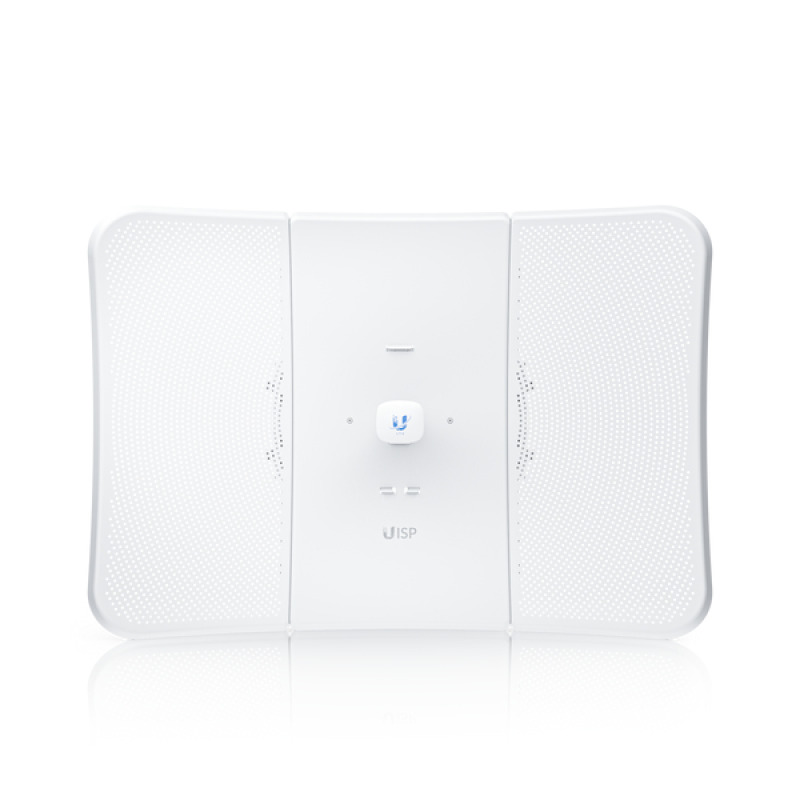 Cliente LTU® de 5 GHz que establece enlaces inalámbricos de muy larga distancia con un LTU Rocket que actúa como su estación base.
