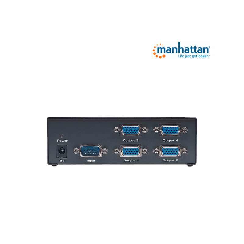 MANHATTAN 207348 - Splitter / Divisor de Video VGA/ Soporta SVGA/Multisync/ 1 Entrada y 4 Salidas VGA/ Distancia de Transmisión de Hata 65 Metros/ Indicador LED/ Ideal Para Monitores, Proyectores y PCs image 5