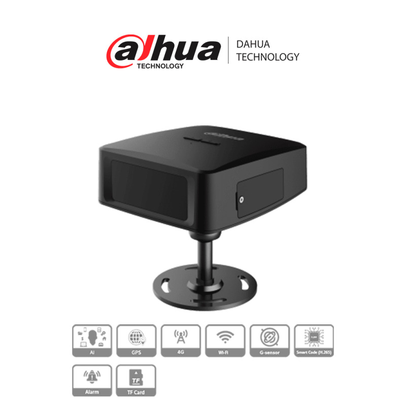 DAHUA DAE-CDMS8113-GFW - Camara para Tablero Vehicular de 1.3 Megapixeles/ Dashcam DSM 720p/ Campo de Vision 55°/ Micrófono y Altavoz Integrado/ 4G/ GPS/ WiFi/ Admite Camaras Moviles HDCVI Externas/ Compatible con Mobile Center/ #LoNuevo