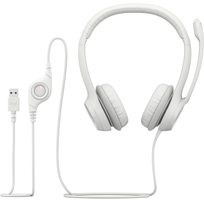 AUDIFONOS DIADEMA LOGITECH H390 SUPRESION DE RUIDO CONTROL DE VOLUMEN USB BLANCO image 6