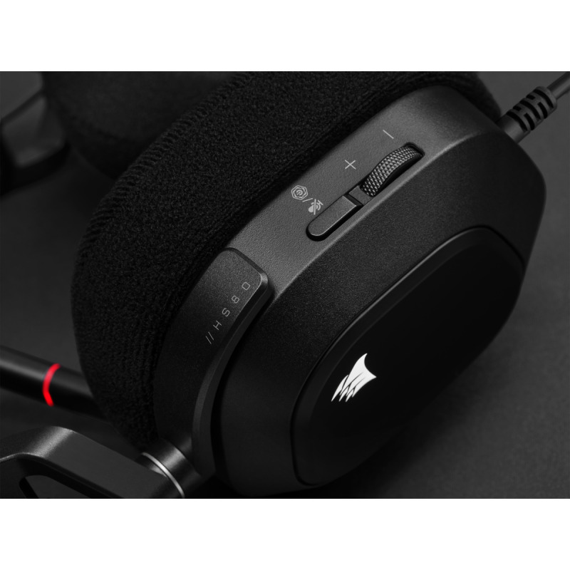 AURICULARES PREMIUM PARA JUEGOS CON SONIDO ENVOLVENTE 7.1 CORSAIR HS80 RGB USB,/NEGRO (CA-9011237-NA) image 7