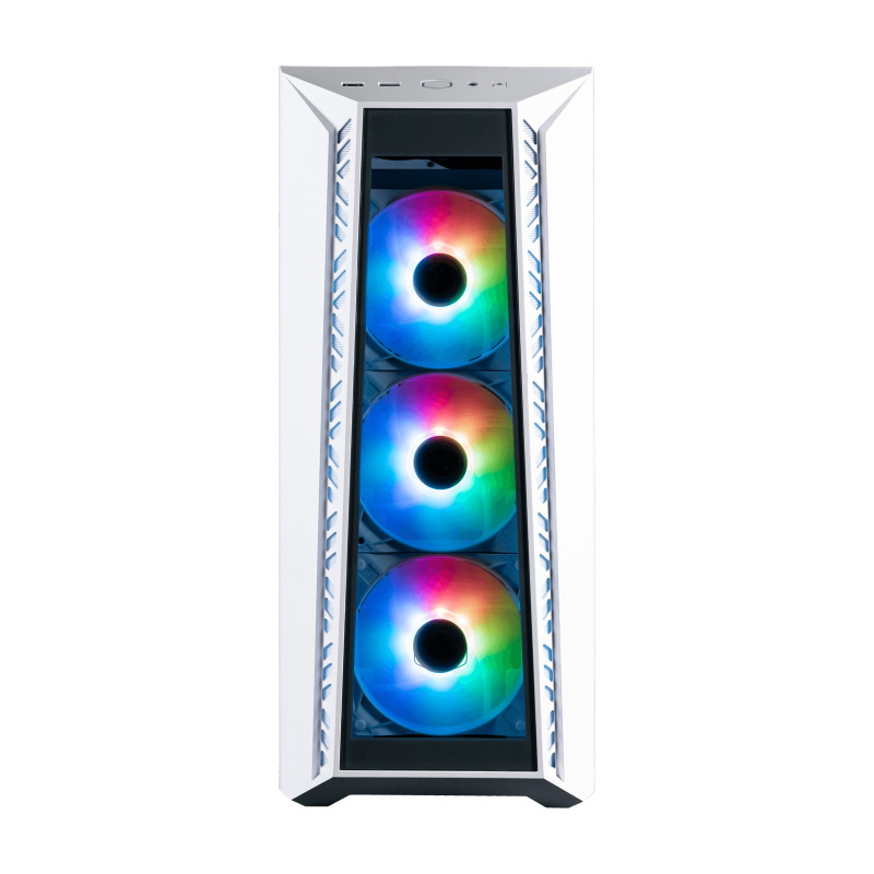 GABINETE COOLER MASTER (MB520-WGNN-S01) MASTERBOX  MB520,VIDRIO TEMP,3*FAN ARGB,ATX,BLANCO,S/FUENTE