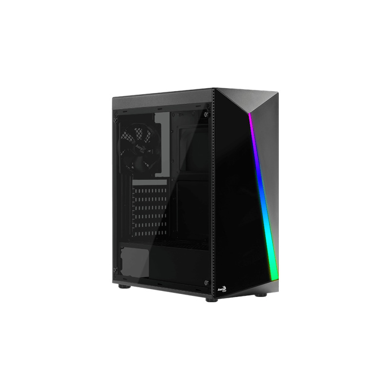GAB AEROCOOL SHARD CRIST TEMP, NEGRO, RGB, ATX
