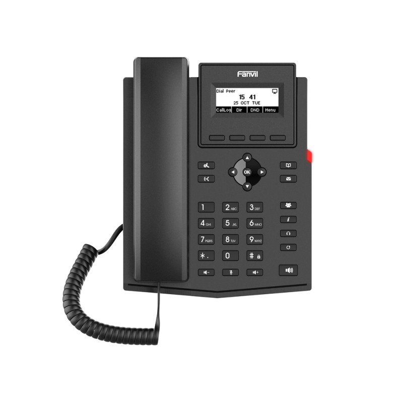 Teléfono IP WiFi empresarial para 2 líneas SIP con pantalla LCD Códec Opus conferencia de 6 vías