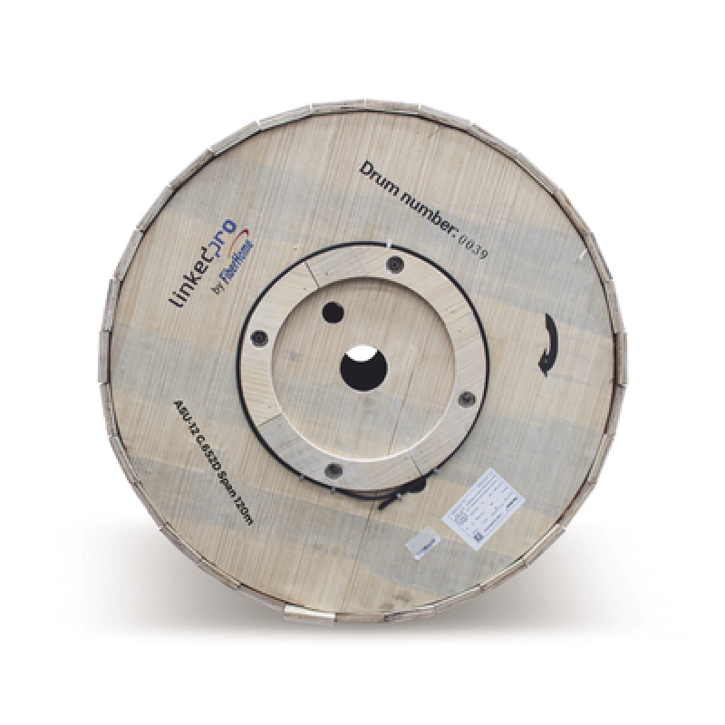 Carrete de 4 km de Fibra Óptica Aérea Mini ADSS ASU G652D Monomodo de 12 Hilos Exterior Span 120 Loose Tube