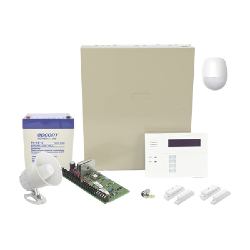 Sistema de Alarma Cableado con Sensores de Movimiento Contactos de Puerta o Ventana y Sirena