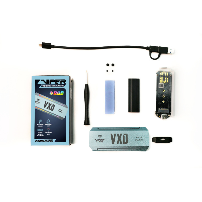 GABINETE P/SSD M.2 PATRIOT (PV860UPRGM) VXD 860 RGB PCI-E 3.0, USB-C image 5