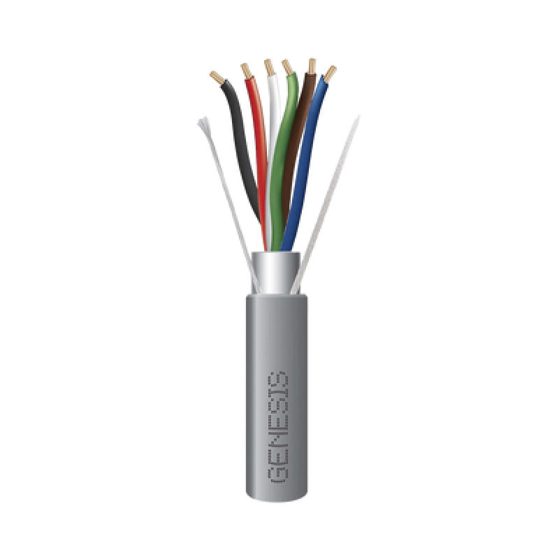 Bobina de 305 Metros de Cable  6 x 22 AWG / Blindado / Plenum de Color Gris / Aplicaciones de Audio Seguridad y Control image 2