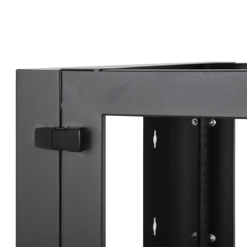 INTELLINET 716031 - Rack abierto de 19" para montaje en pared, 4 postes, 6U Marco abatible, 6 Unidades, 600 mm de profundidad, ensamblado, negro RAL 9004 image 4