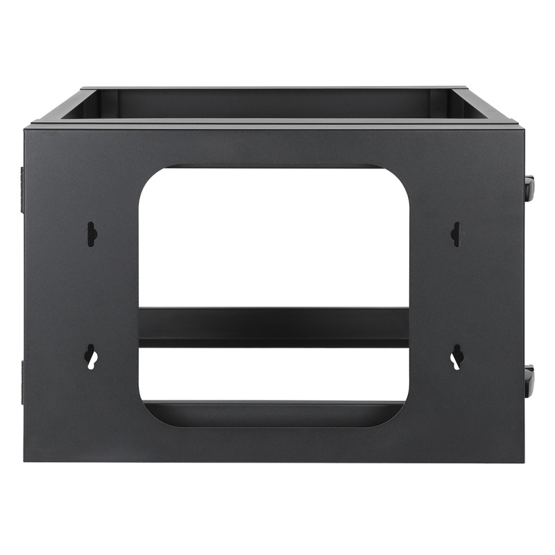 INTELLINET 716031 - Rack abierto de 19" para montaje en pared, 4 postes, 6U Marco abatible, 6 Unidades, 600 mm de profundidad, ensamblado, negro RAL 9004 image 5