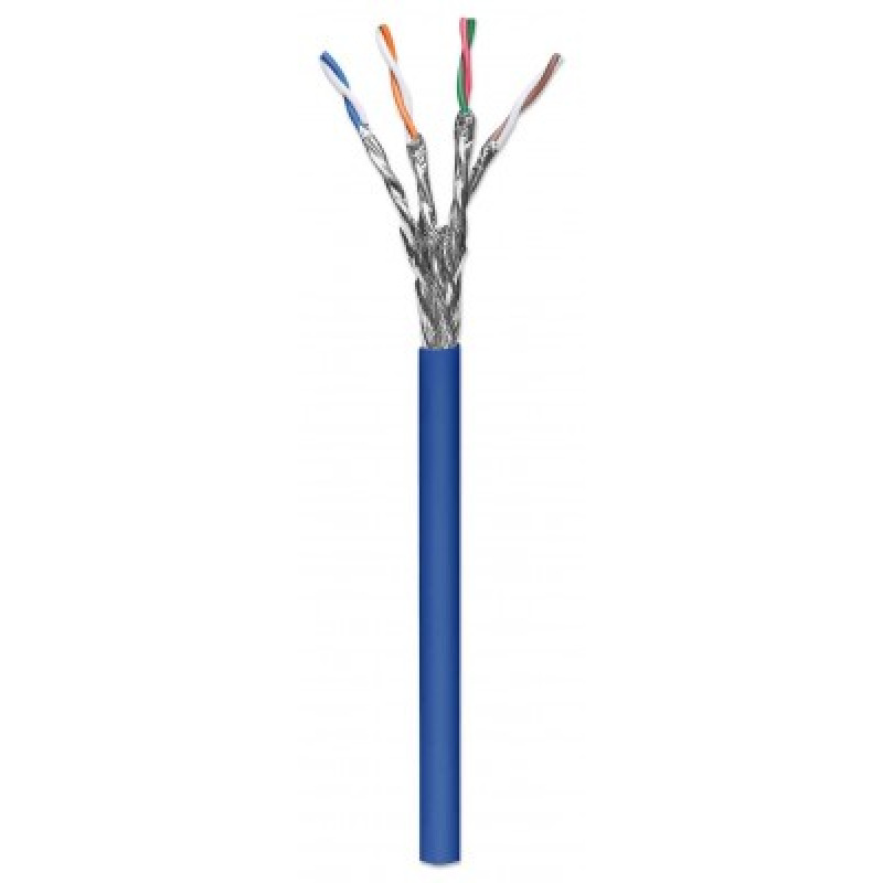 INTELLINET 705042 Bobina de Cable Cat6a, CM S/FTP, Rollo de 305 m, Filamento sólido 100% cobre, Clasificación CM, Azul, empaque en carrete image 2