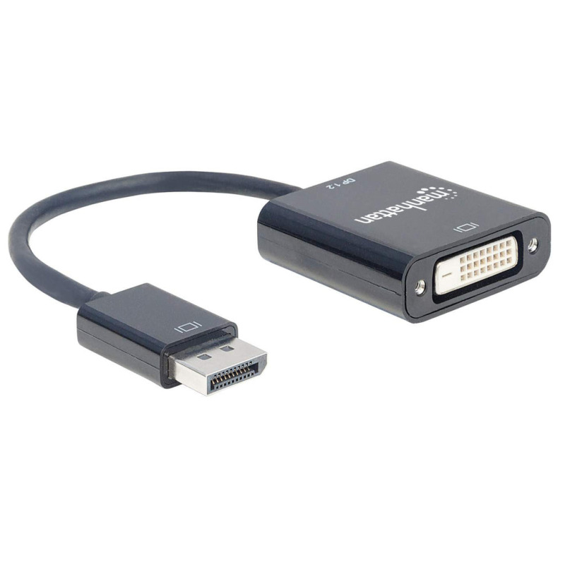 MANHATTAN 152228 - Adaptador DisplayPort 1.2a a DVI-D DisplayPort 1.2a Macho a DVI-D Hembra, Activo, 23 cm (9 in.), Negro image 4