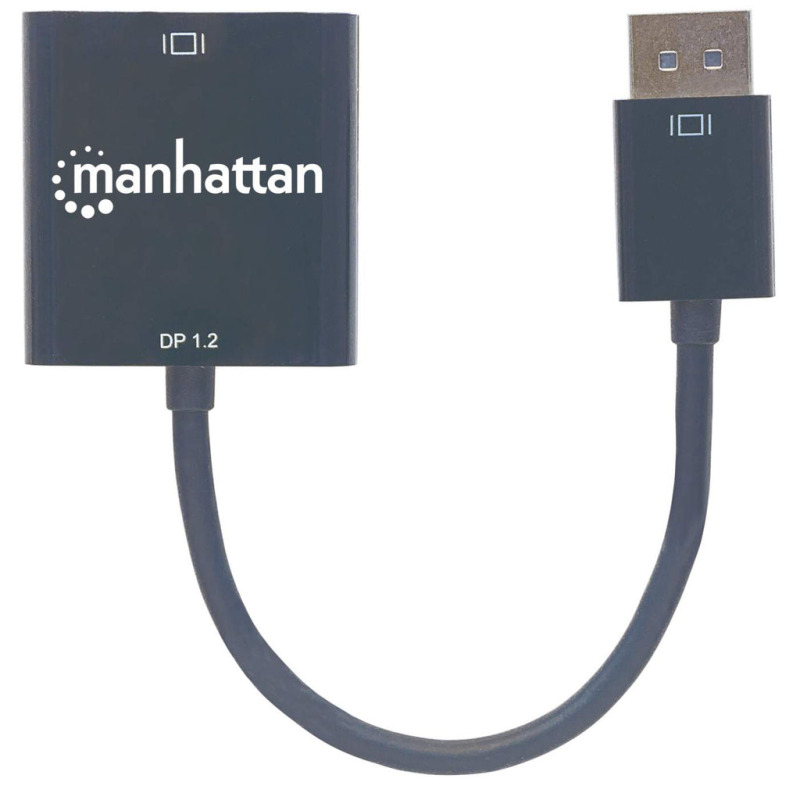 MANHATTAN 152228 - Adaptador DisplayPort 1.2a a DVI-D DisplayPort 1.2a Macho a DVI-D Hembra, Activo, 23 cm (9 in.), Negro image 6