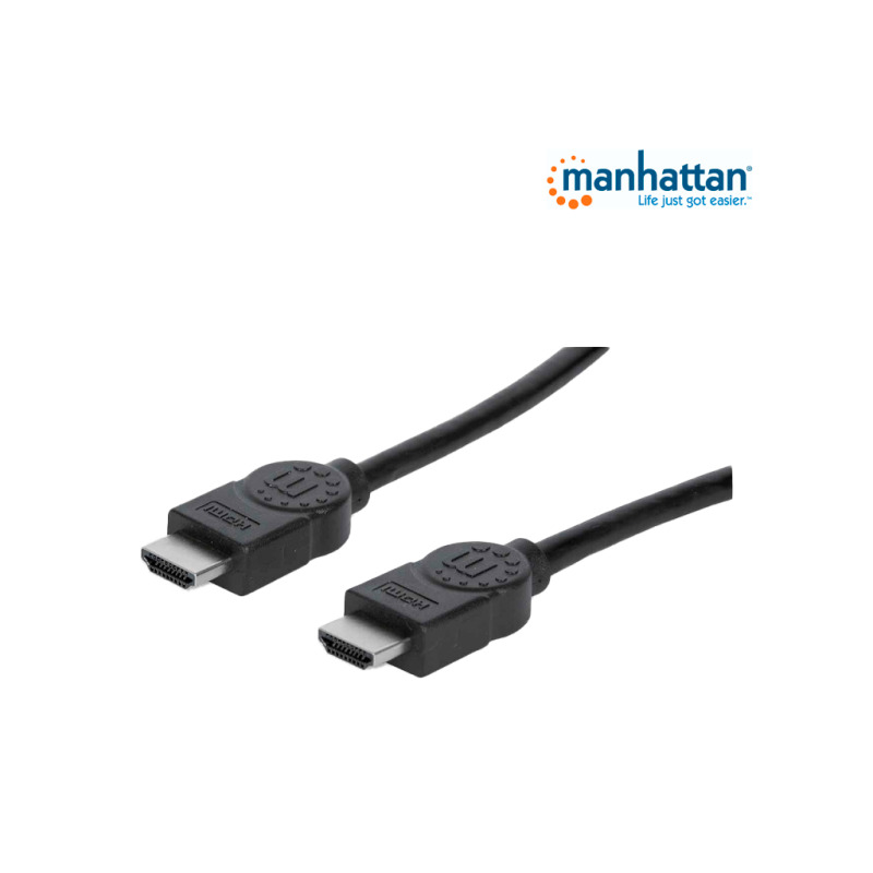 MANHATTAN 322539-Cable HDMI de 10m / Alta Velocidad / Macho a macho / Blindado / Resolución de 1080p / Color intenso / Hasta 10.2Gbps a 340MHz / Terminales en PVC/ Color negro image 3