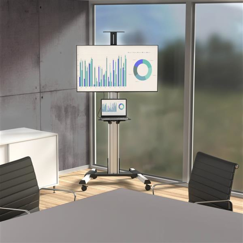 SOPORTE MOVIL PARA TV - CARRO DE TRANSPORTE PARA TELEVISOR DE 32 A 75 PULGADAS - CARRITO AV MOVIL MESA RODANTE PARA TV VESA CON AJUSTE DE UN TOQUE - STARTECH.COM MOD. STNDMTV70 image 8