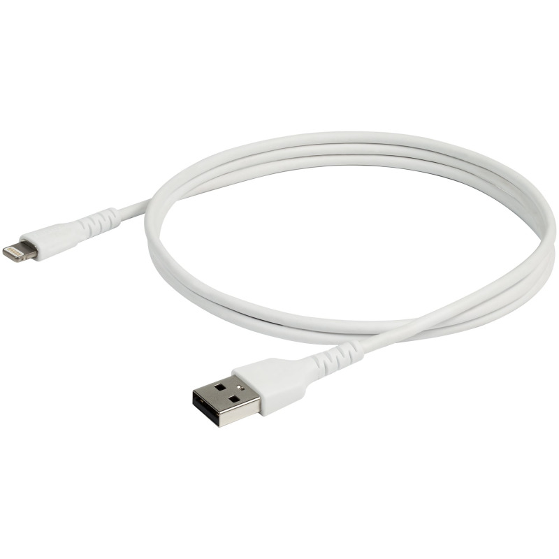 CABLE DE CARGA DE 1M USB A LIGHTNING - CABLE LIGHTNING CERTIFICADO MFI APPLE - CABLE LIGHTNING DE SERVICIO PESADO - BLANCO - STARTECH.COM MOD. RUSBLTMM1M image 2