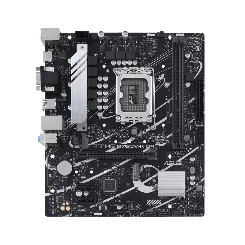 MB ASUS B760 INTEL S-1700 13A GEN/2X DDR4 2666/HDMI/VGA/M.2/4X USB 3.2/MICRO ATX/GAMA MEDIA 