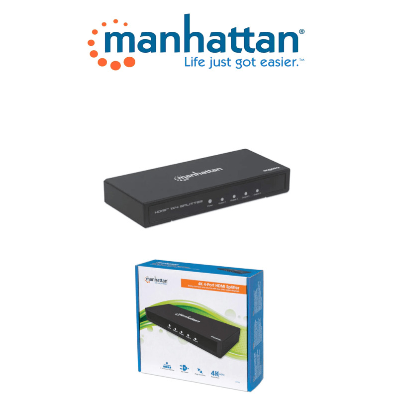 VIDEO SPLITTER,MANHATTAN,207805, HDMI 4K60HZ, 1 IN4 OUT image 3