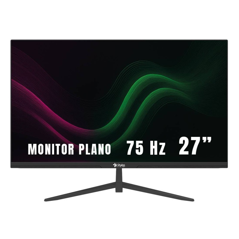 MONITOR STYLOS 27" (STPMOT8B) 1920*1080, SMOT8, FLAT PANEL, LED HD,75HZ, 5MS, VGA, HDMI, NEGRO image 2