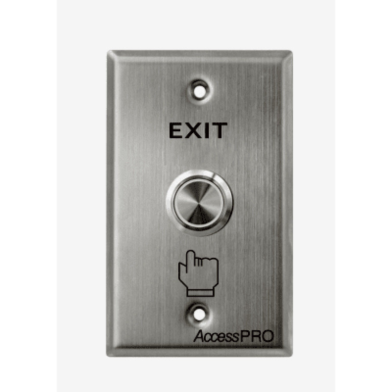 Botón de Cabeza Plana / Exterior IP66 / Estético / Placa de Acero Inoxidable