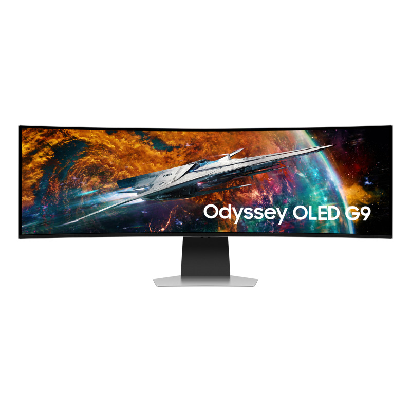 MONITOR LED SAMSUNG 49 PULGADAS, WIDESCREEN, 5120 X1440, ODYSSEY OLED G9 G95SC, COLOR SILVER, 1 HDMI, 1 D. PORT, USB HUB, WIFI, BLUETOOTH, BOCINAS, GAMER 240HZ, 1800R, .03MS, CURVO