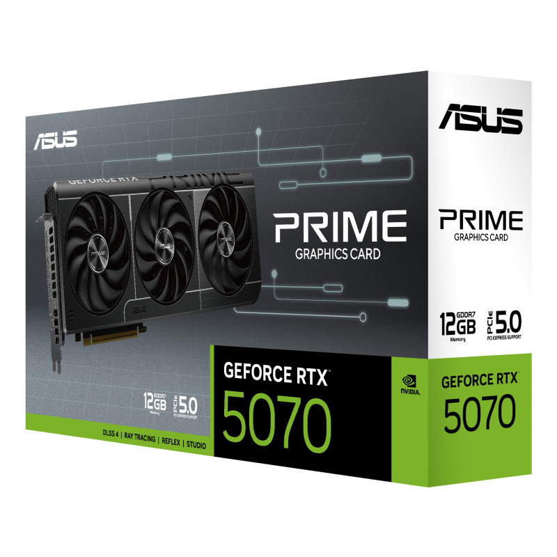 TARJETA DE VIDEO ASUS (PRIME-RTX5070-12G) 192BIT, PCI-E 5.0,HDMI,3*DP1.4A,TRI FAN image 12