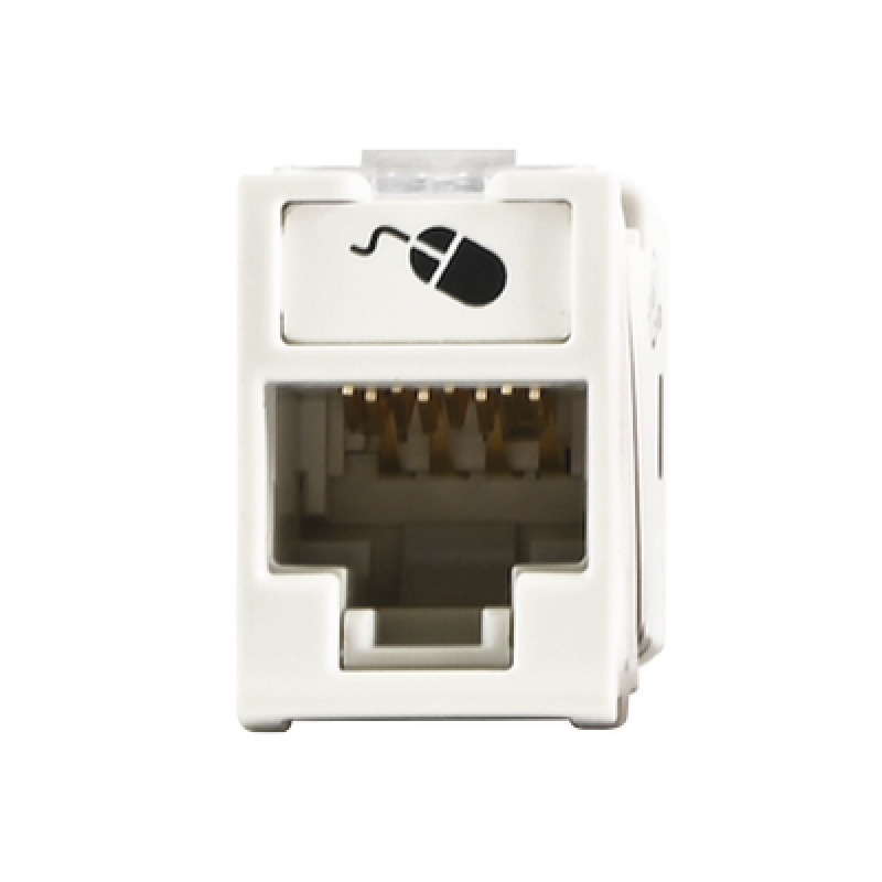 Jack UltraMAX Cat6A UTP Montaje híbrido en Placa de Pared Plano y Angulado Color Blanco Punch Down image 2