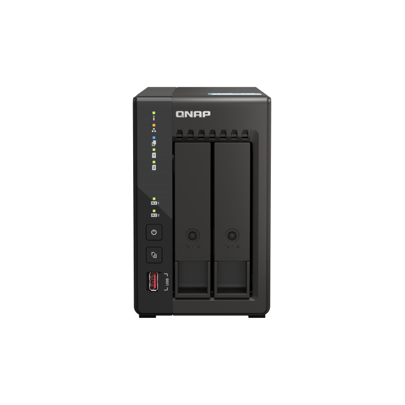 NAS QNAP TS-253E-8G / 2 BAHIAS / TORRE / INTEL CELERON 4NUCLEOS 2.6GHZ / 8GB RAM DDR4 / LAN 2,5GBE2 / WAKE ON LAN / HDMI2 / USB 3.22 / USB 2.0 2 / SOPORTA M.2 22802 / NO INCLUYE DISCOS image 2