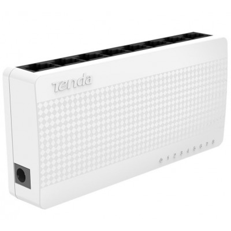 SWITCH TENDA S108, 8 PUERTOS 10/100 ESCRITORIO VELOCIDAD DE TRANSMISION DE HASTA 200 MBPS FAST ETHERNET