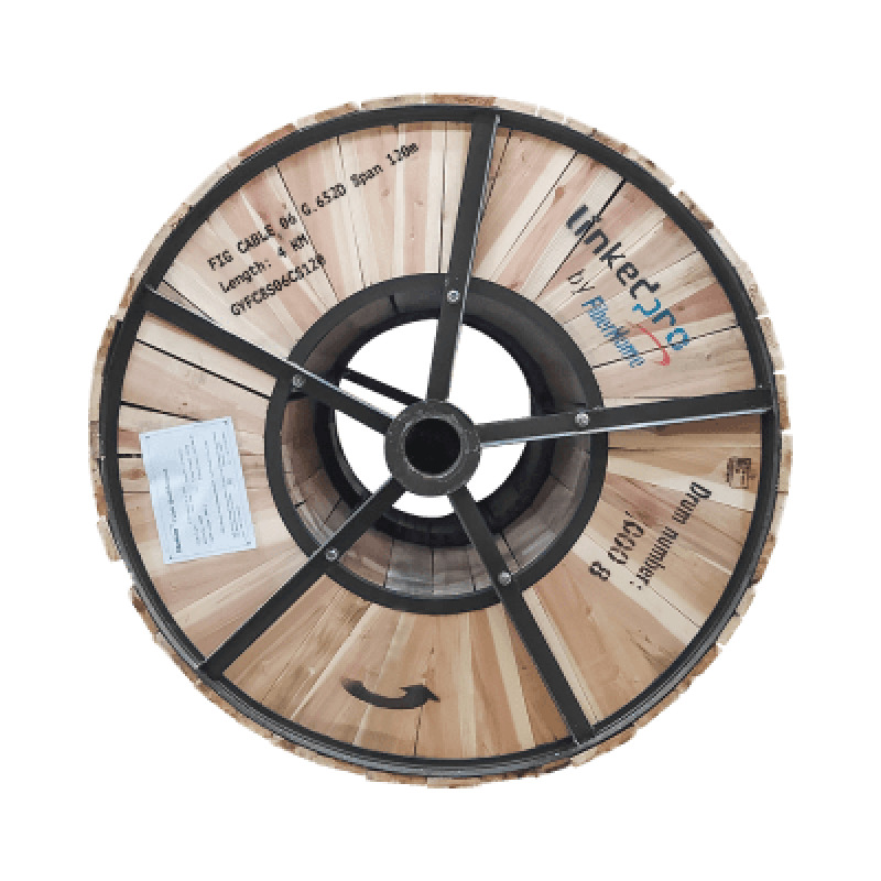 Carrete de 4 Km Fibra Óptica Aerea Figura 8 Armada Antirroedor G652D Monomodo de 6 Hilos Exterior  Span 120